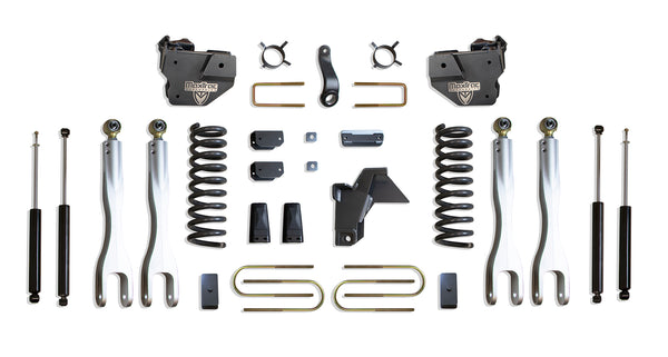MaxTrac Ensemble de rehaussement 4 po avec 4 bras de liaison (amortisseurs Max Trac) — revêtement en poudre gris — 2019-2024 Ram 3500, 4WD (K947541L)