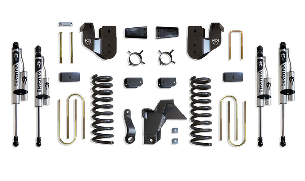 MaxTrac 4" Lift Kit (Vulcan Reservoir Shocks) — Grey Powdercoat — 2019-2024 Ram 3500 (K947541VR)