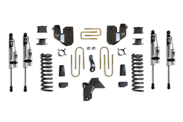 MaxTrac 6" Lift Kit (Vulcan Reservoir Shocks) (Factory Rear Air Ride) — Grey Powdercoat — 2019-2024 Ram 3500 (K947563VRA)