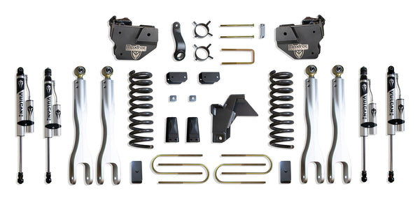 MaxTrac 6" Lift Kit with 4-Links (Vulcan Reservoir Shocks) — Grey Powdercoat — 2019-2024 Ram 3500 (K947563VRL)
