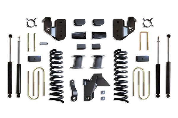 MaxTrac 8" Lift Kit (Max Trac Shocks) (Factory Rear Air Ride) — Grey Powdercoat — 2019-2024 Ram 3500 (K947585A)