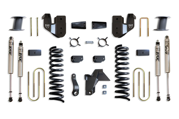 MaxTrac 8" Lift Kit (FOX SHOCKS) (Factory Rear Air Ride) — Grey Powdercoat — 2019-2024 Ram 3500 (K947585FA)