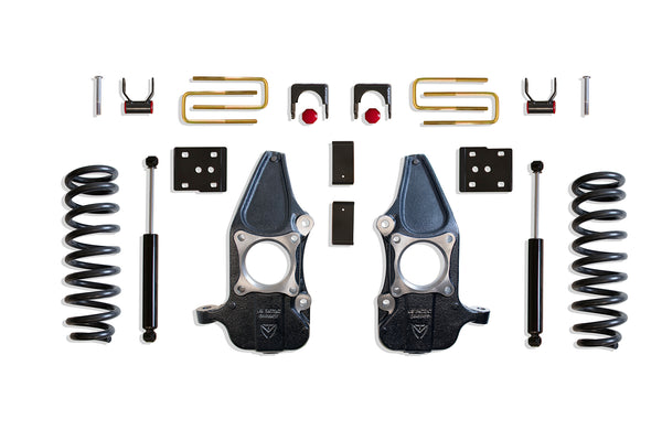 MaxTrac 3"/5" Lowering Kit — Grey Powdercoat — 2015-2020 Ford F-150 (KC333235-6)