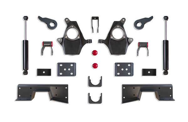 MaxTrac 3"/5" Lowering Kit — Grey Powdercoat — 5" Rear Lift, 2WD — 1999-2006 Chevy Silverado 1500 / GMC Sierra 1500 & 2001-2006 Chevy Silverado 1500 HD / GMC Sierra 1500 HD (KS330935T)