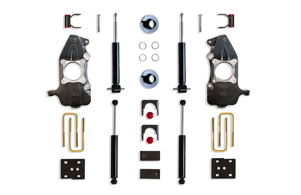 MaxTrac 3"/5" Lowering Kit, Spindle and Strut MaxPro (Requires 22" Rims or Larger) — Grey Powdercoat — 2021-2025 Ford F-150 (KS334135S)