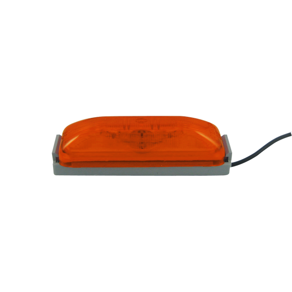 Uni-Bond Lighting 1Inx4" Sealed Amber & Gray Base Mount with Hotwire Kit