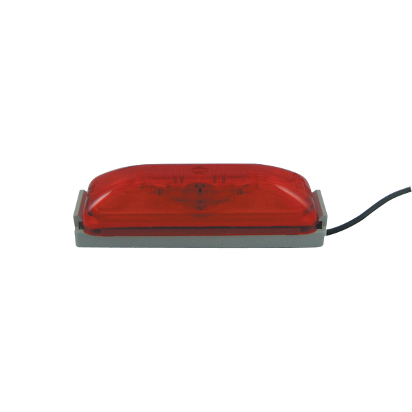 Uni-Bond Lighting 1Inx4" Sealed Red & Gray Base Mount with Hotwire Kit