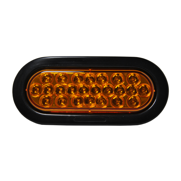 Uni-Bond Lighting LED Oval 24Diodes Amber Open Grommet & Pigtail Kit