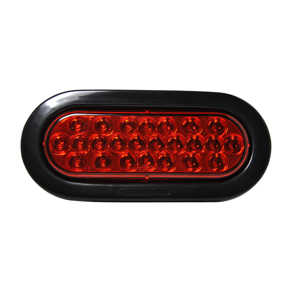 Uni-Bond Lighting LED Oval 24Diodes Red Open Grommet & Pigtail Kit