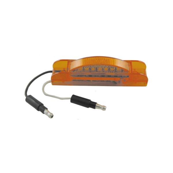 Uni-Bond Lighting LED 0.75Inx4" Slim Line Marker Lamp Amber 7Diodes