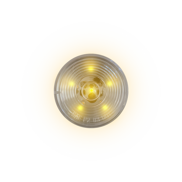 Uni-Bond Lighting LED 2" Round Marker Clear Lens Lamp Amber 6Diodes