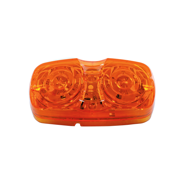 Uni-Bond Lighting LED 2Inx4" Bullseye Marker Lamp Amber 16Diodes