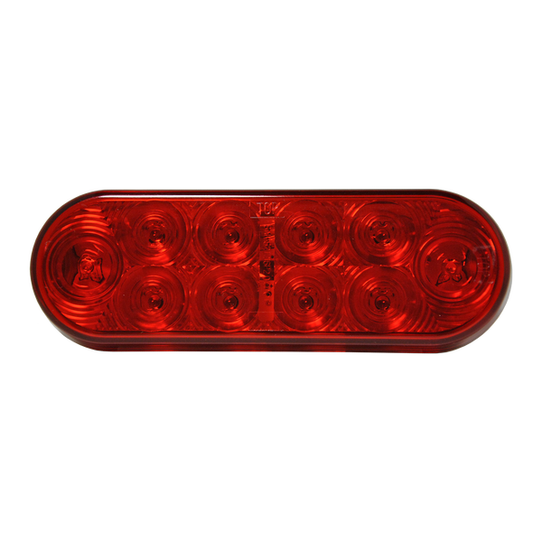 Uni-Bond Lighting LED Oval Stt Lamp Red 10Diodes