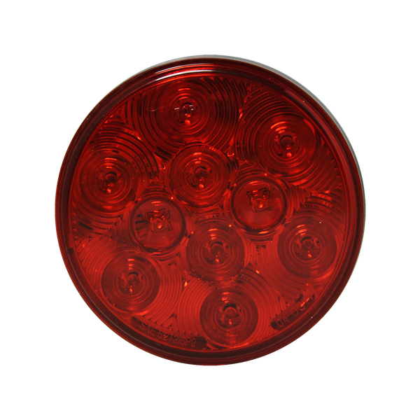 Uni-Bond Lighting Feu arrêt/arrière/clignotant DEL rond 4 po rouge 10 diodes
