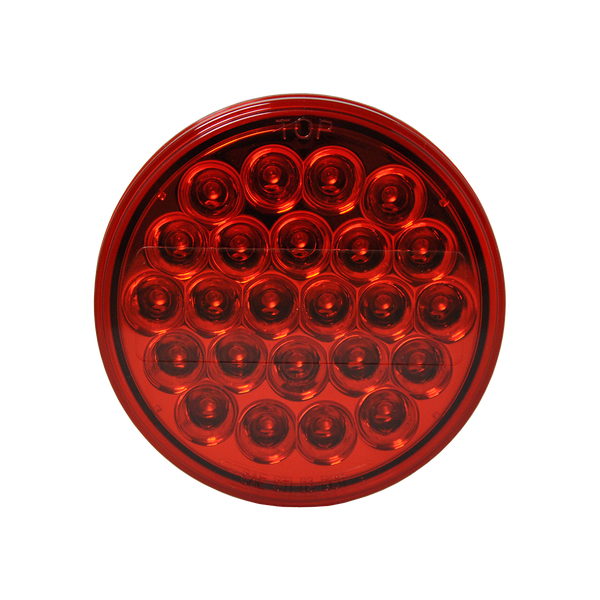 Uni-Bond Lighting LED 4" Round Stt Lamp Red 24Diodes
