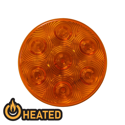 Uni-Bond Lighting LED Heated Tail Lamps Round 6Diodes Amber