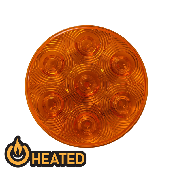 Uni-Bond Lighting LED Heated Tail Lamps Round 6Diodes Amber