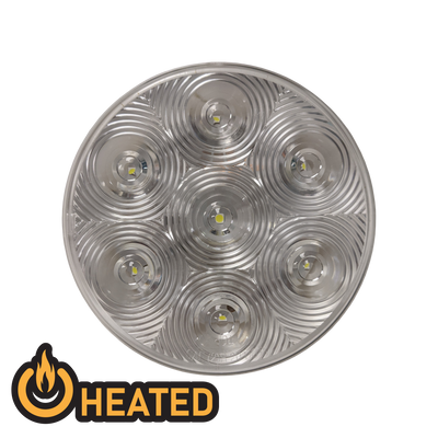 Uni-Bond Lighting LED Heated Tail Lamps Round 6Diodes Clear