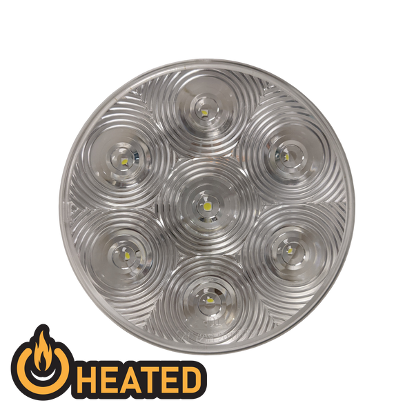Uni-Bond Lighting LED Heated Tail Lamps Round 6Diodes Clear