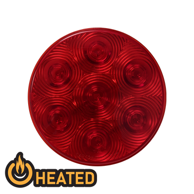 Uni-Bond Lighting LED Heated Tail Lamps Round 6Diodes Red