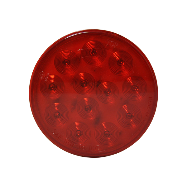 Uni-Bond Lighting LED 4" Round Stt Lamp Red 12Diodes