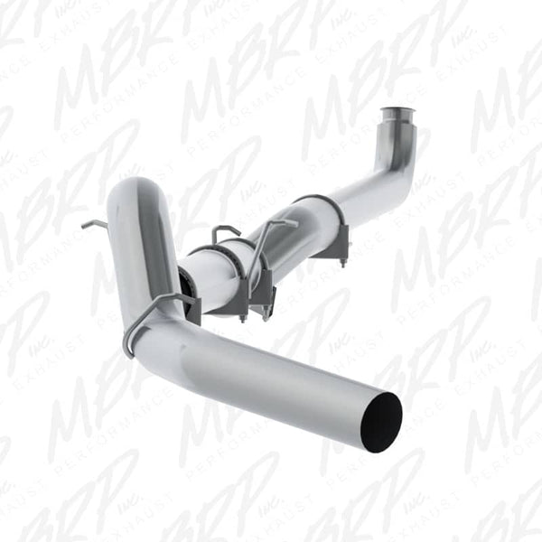 MBRP 5" Down Pipe Back Aluminum Single Exhaust - 01-06 Silverado/Sierra HD 6.6L Extended/Crew Cab - Does Not Include Muffler - Single Side Exit