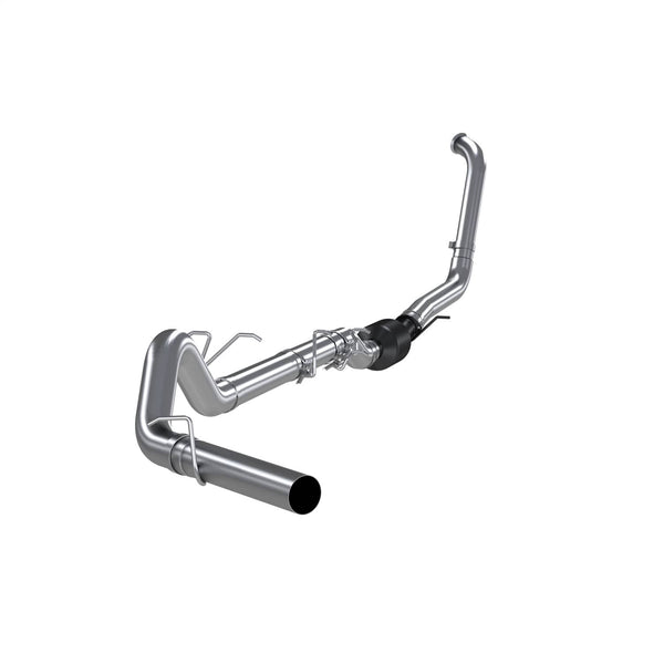 MBRP 4" Turbo Back Aluminum Single Exhaust - 03-07 Super Duty Power Stroke 6.0L - Does Not Include Muffler - Single Side Exit