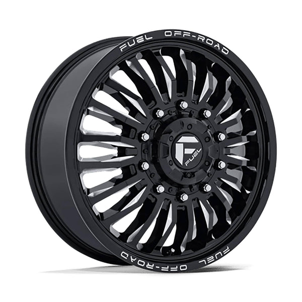 Fuel D686 Arc Dually Front Gloss Black Milled 22X8.25 10X225 170.1 Center Bore +104MM