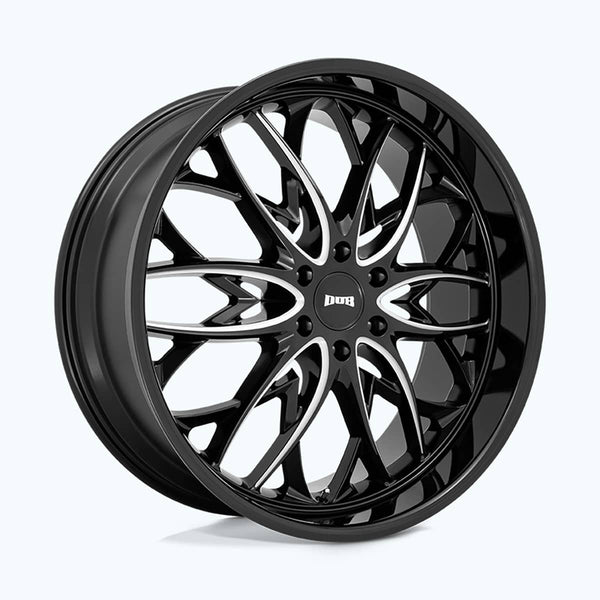 Dub S563 OG Gloss Black Milled 22X9.5 6X139.7 106.1 Center Bore +25MM
