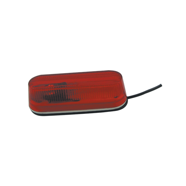 Uni-Bond Lighting (1 Bulb) 11/8" X 3.5" Thinline Marker Lamp Red