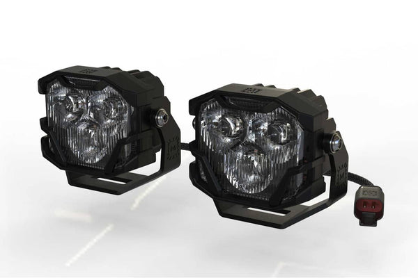 Morimoto 4BANGER Hxb LED Combo/White Pod Set (BRACKETS & HARNESS SOLD SEPERATELY)