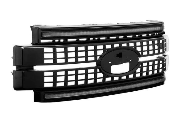 Morimoto Xbg LED Grille - 17-19 Super Duty - Chrome/Amber DRL