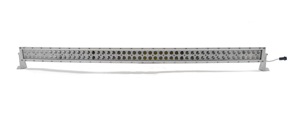 Race Sport Barre lumineuse enveloppante à double rangée de qualité marine 50.5 po à coque blanche avec DEL haute intensité 288 watts 96 x 3W
