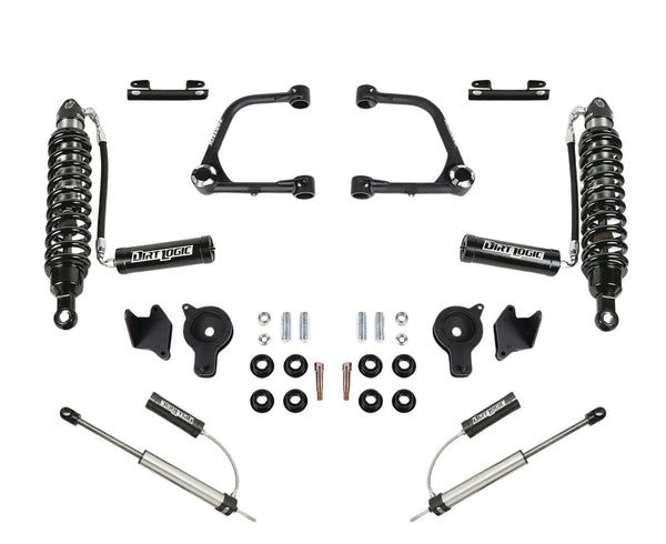 Fabtech Uniball UCA Lift System w/Shocks — 3" Lift (K7103DL) — Toyota Tacoma, 4WD