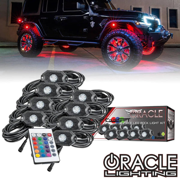Oracle 4PC LED Rock Light Kit RF Colorshift