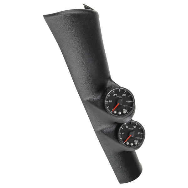 AutoMeter Diesel Gauge Kit, A-Pillar, Ram 98-02, Boost/EGT, 60PSI/2000°F, Blk, Spek-Pro