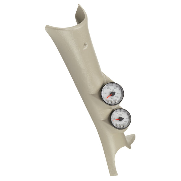 AutoMeter Pillar Kit, 0-60 PSI/0-2000F, 03-09 Dodge Ram, Spek-PR, White Dial, Black Bezel