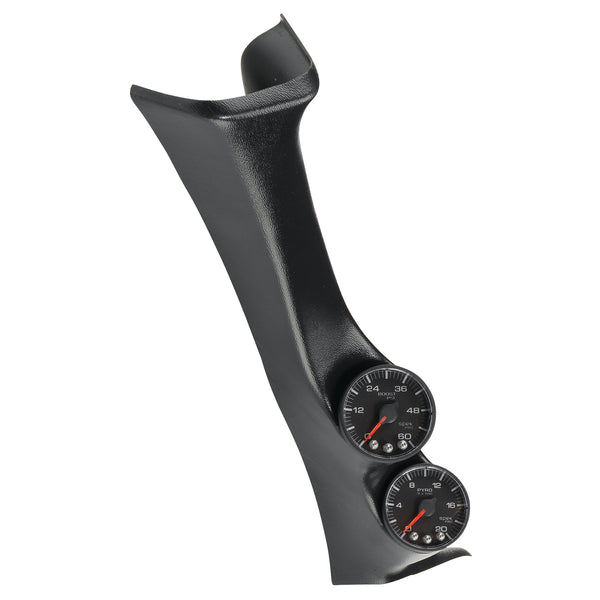 AutoMeter Pillar Kit, 0-60 PSI/0-2000 F, 08-10 Ford Superduty, Spek-Pro, Black Dial