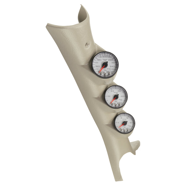 AutoMeter Pillar Kit, 0-60 PSI/0-2000 F/100-300 F, 03-09 Dodge Ram, Spek-Pro, White Dial