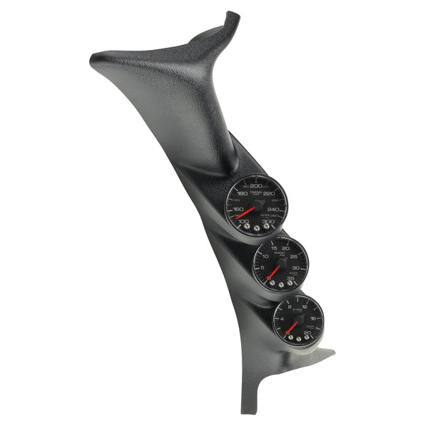 AutoMeter Pillar Kit, 0-35 PSI/0-2000 F/100-300 F, 99-07 Ford Superduty, Spek-Pro, Black (P73010)