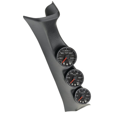 AutoMeter Pillar Kit, 0-35 PSI/0-2000 F/100-300 F, 99-07 Ford Superduty, Spek-Pro, Black (P73011)