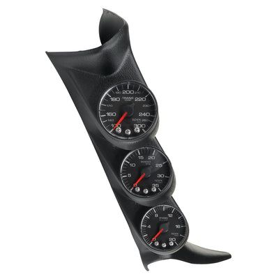 AutoMeter Ensemble de jauges diesel, montant A, GM 01-07, suralimentation/EGT/transmission, 35 PSI/2K°F/300°F, noir, Spek