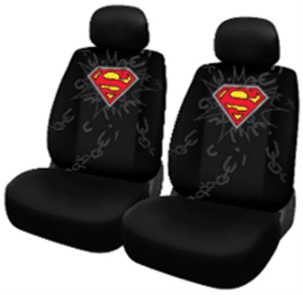 Plasticolor Warner Brothers Superman Chains Low Back Seat Cover 2 PK. Pair