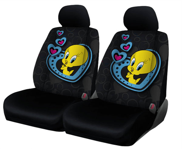 Plasticolor Warner Brothers Tweety Attitude Low Back Seat Cover 2 PK. Pair
