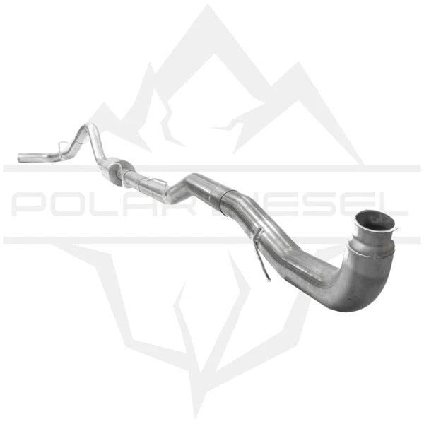 Polar Diesel 4" SS Exhaust System with Muffler - 11-15 Silverado/Sierra HD 6.6L Duramax Lml with V-Band Clamp (USE MBR-GM8427 FOR 3-BOLT FLANGE MODELS)