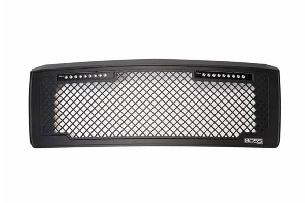 Putco Boss Grill W/10" Luminix Light Bar - Silverado 14-15 1500 - Putco Black Mesh Lighted
