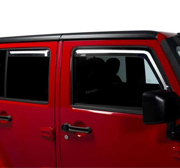 Putco 1418 Wrangler JK 4DR Element Tinted Window Visors