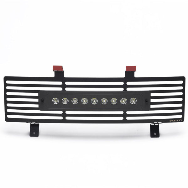 Putco 1116 F250/F350 Super DUTY Stainless Steel Bumper Insert Black BAR Design W/10IN Luminix LI (87165L)