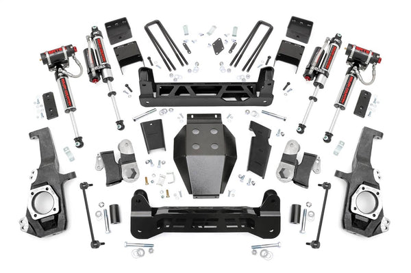Rough Country Ensemble de rehaussement 5 po avec amortisseurs Vertex - 20-26 Silverado/Sierra HD sans ressorts de surcharge (sauf AT4X/ZR2)