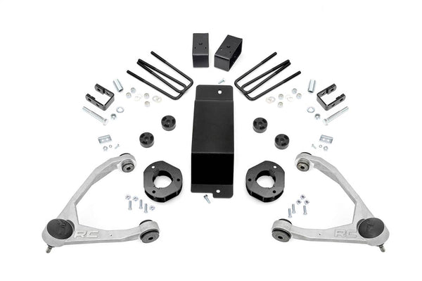 Rough Country 3.5" Lift Kit - 14-16 Sierra 1500 Denali - Mag Ride - Aluminum/Cast Steel
